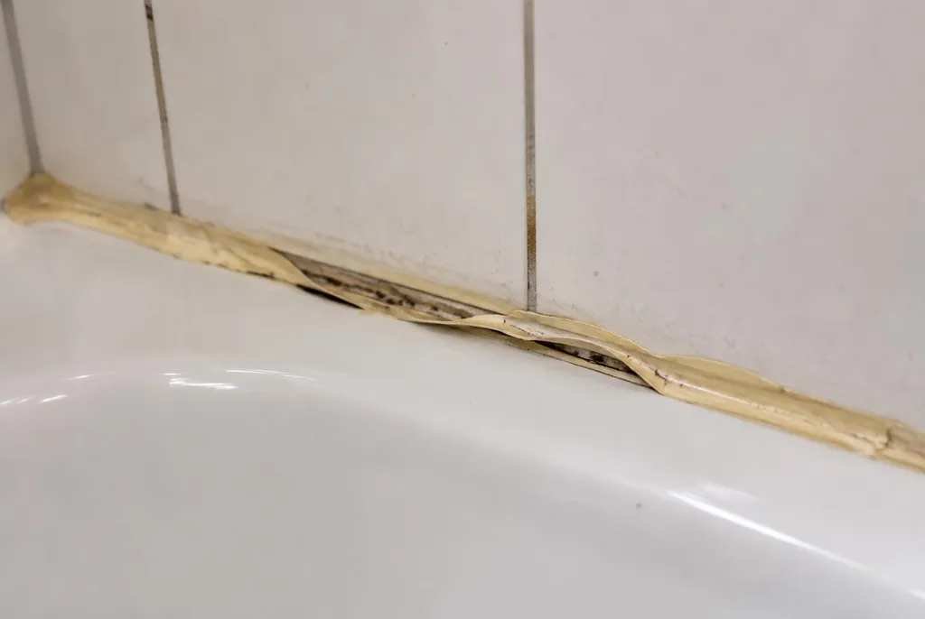 Kitbedrijf Maassluis – loslatende kit naast het bad